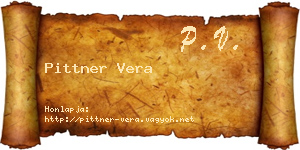Pittner Vera névjegykártya